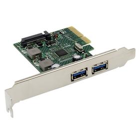Контроллер Orient AM-U3142PE-2A, PCI-Ex4 v3.0, USB 3.2 Gen2, 2-port ext Type-A, ASM3142 chipset, разъем доп.питания, в комплекте LP планка крепления
