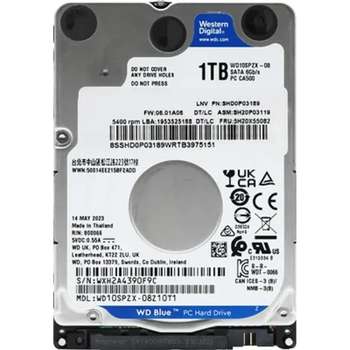 Жесткий диск HDD Western Digital 1TB WD Blue  {SATA 6Gb/s, 5400 rpm, 128Mb buffer}