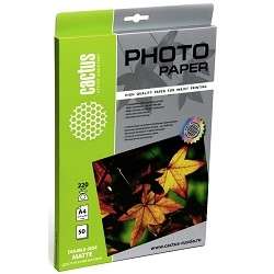 Фотобумага CACTUS CS-MA422050DS матовая двусторонняя, А4, 220 г/м2, 50 листов