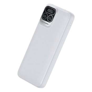 Внешний аккумулятор Perfeo Powerbank Atomic Age 10000 mAh/LED дисплей/PD + QC 3.0/Type-C/2 USB/Выход: 5A, max 22.5WWhite