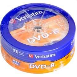 Оптический диск Verbatim Диски DVD-R 4.7Gb 16-х, 25шт. Shrink
