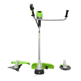 Триммер, коса GREENWORKS TB201H Триммер аккумуляторный , 82V, 2,0 кВт, 46 см, c трехлопастным ножом и кусторезом, бесщеточный, без АКБ и ЗУ [2112407]