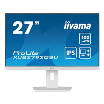 Монитор IIYAMA LCD 27" XUB2792QSU-W6 белый {IPS 2560x1440 100Hz 250cd DVI HDMI DisplayPort USB M/M HAS Pivot}