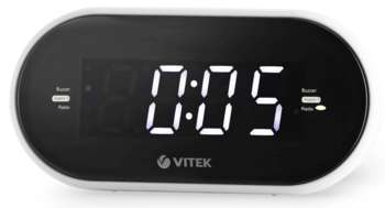 Радиобудильник VITEK VT-6602 черный LCD часы:цифровые AM/FM