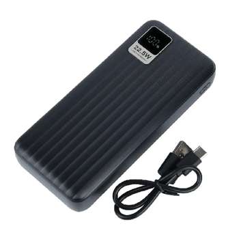 Внешний аккумулятор Perfeo Powerbank WATERFALL 20000 mAh/LED дисплей/PD + QC 3.0/Type-C/2 USB/Выход: 5A, max 22.5WBlack