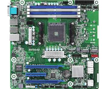 Материнская плата для сервера ASRock Серверная материнская плата AMD X470 SAM4 MATX X470D4U/VN ASROCK