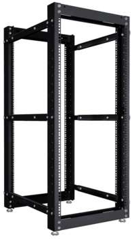 Шкаф, стойка Стойка двухрамная NTSS-2POR24U/600-1000-BL 24U 550ммx1000мм 600кг черный