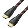 GCR Кабель Premium 3.0m HDMI 2.1, ECO Soft капрон, черный, HDR 4:4:4, Ultra HD, 8K 60Hz/4K*120Hz, 3D, 48 Гбит/с, 3 Х экран с армированием