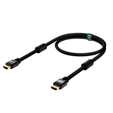 GCR Кабель PROF 1.0m HDMI 2.1, черный, Ultra HD 8K 60Hz, 4K 144Hz, динамический HDR, 4:4:4, 48.0 Гбит/с, 3 X экран с армированием, ферритовые фильтры