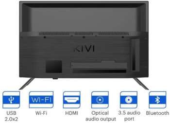 Телевизор KIVI LED 24" M24HD70B черный HD 60Hz DVB-T DVB-T2 DVB-C USB WiFi Smart TV