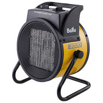 Тепловентилятор BALLU Тепловая пушка электрическая BKR-5, 3000 Вт, 220 B, терморегулятор, круглая, желтая, НС-1509429