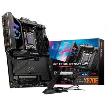 Материнская плата MSI MPG X870E CARBON WIFI X870, AM5, 4*DDR5, 3*PCIEx16, 4*M.2, 4*TypeC, 9*USB3.2Gen2, 4*USB3.2Gen1, 4*USB2.0, 4*SATA3.0, 5G, 2.5G, 2*Type-C, HDMI, ATX, RTL