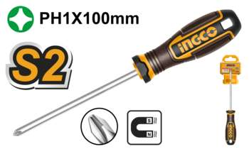 Инструмент INGCO_Handtools Крестообразная отвертка Ingco HSDPH1100,PH1, 100мм HSDPH1100