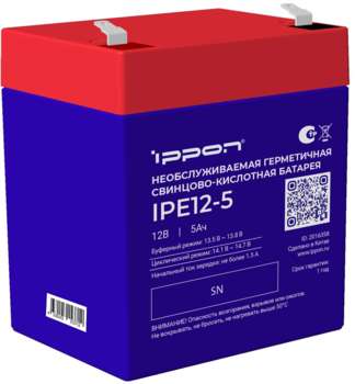 Аккумулятор для ИБП Ippon Батарея для ИБП IPE12-5 12В 5Ач