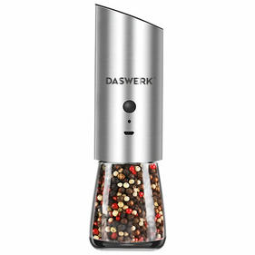 Электроперечница DASWERK Гравитационная мельница для соли и специй электрическая, USB, PM-7, , 456625