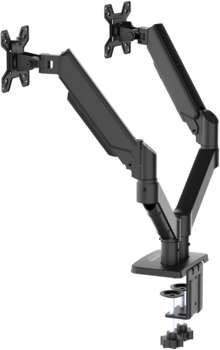 Кронштейн для ТВ BURO Кронштейн для мониторов ЖК BU-M12 черный 17"-32" макс.10кг крепление к столешнице поворот и наклон