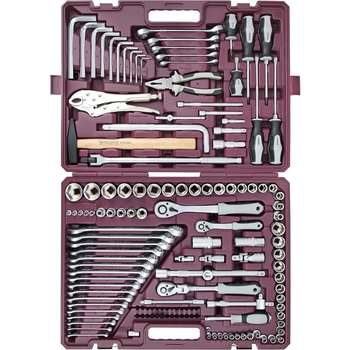 Набор инструментов THORVIK TS142 Набор инструмента универсальный 1/4", 3/8" и 1/2"DR, 142 предмета