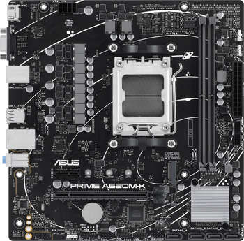 Материнская плата ASUS PRIME A620M-K SocketAM5 AMD A620 2xDDR5 mATX AC`97 8ch GbLAN RAID+VGA+HDMI