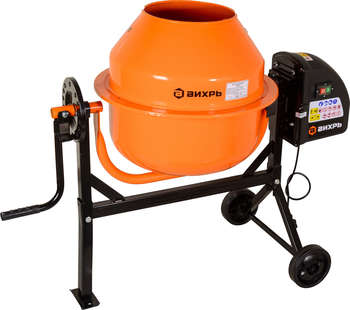 Бетоносмеситель ВИХРЬ Бетономешалка БМ-63 электрич. бар.:63л г.р.:45л 220Вт