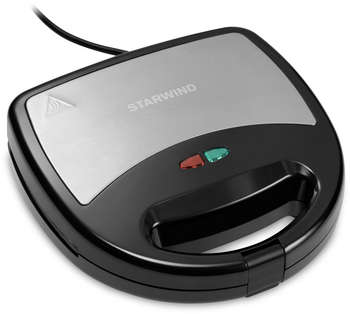 Бутербродница STARWIND Сэндвичница SSW2346 750Вт черный/серебристый