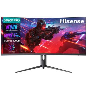 Монитор HISENSE 34" 34G6K-Pro, 21:9, VA, 1ms, 320cd, 180Hz, HDMI, DP