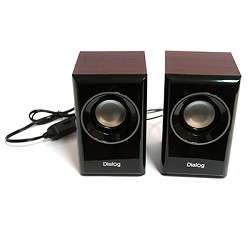 Акустическая система Dialog Stride AST-15UP CHERRY - акустические колонки 2.0, 6W RMS, вишневые, питание от USB