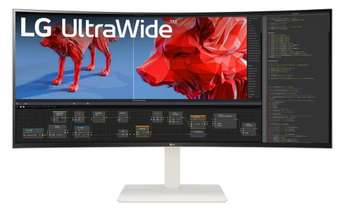 LG Монитор 37,5" 38WR85QC-W 2300R, 21:9, IPS, UHD, 1ms, 450cd, 144Hz, HDMI, DP, USB-C, USB, LAN, HAS