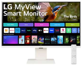 LG Монитор 31,5 32SR83U-W Smart, 16:9, IPS, UHD, 5ms, 400cd, 60Hz, HDMI, USB-C, USB, SPK, HAS