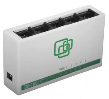 Коммутатор SNR-S1000-5T  5x100Мбит/с неуправляемый