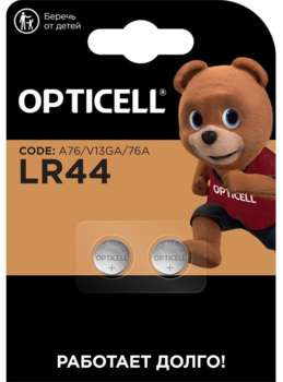 Аккумулятор, батарейка OPTICELL Батарея Specialty LR44 LR44  блистер