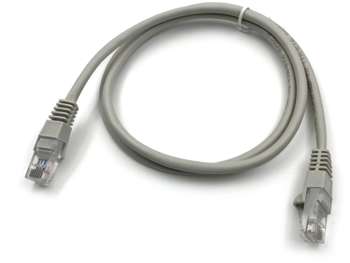 Патч-корд KINGPRICE KP-PC-c5e-1m-g 1Гбит/с UTP 4 пары cat.5E CCA molded 1м серый RJ-45