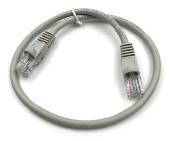 Патч-корд KINGPRICE KP-PC-c5e-0.5m-g 1Гбит/с UTP 4 пары cat.5E CCA molded 0.5м серый RJ-45