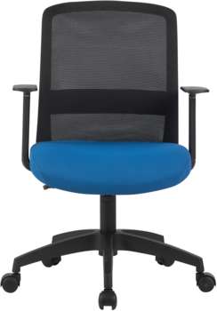 Кресло CACTUS CS-MC333-BKBL черный сиденье темно-синий сетка/ткань низк.спин. крестов. пластик пластик черный