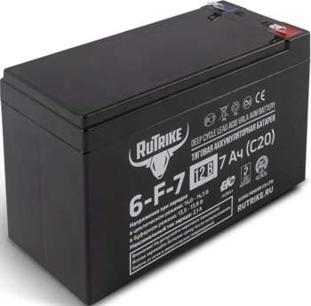 Аккумулятор для ИБП RUTRIKE Батарея для ИБП 6-F-7 12В 7Ач