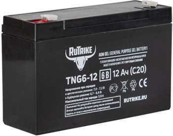 Аккумулятор для ИБП RUTRIKE Батарея для ИБП TNG6-12 6В 12Ач