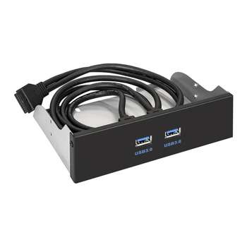 Комплектующие корпусов EXEGATE Планка USB U5H-615, 5,25", 2*USB3.0, черная, металл, подсоед. к MB OEM