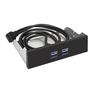Комплектующие корпусов EXEGATE Планка USB U5H-615, 5,25", 2*USB3.0, черная, металл, подсоед. к MB OEM