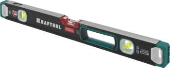 Измерительная техника KRAFTOOL Уровень 34988-60 пузырьковый 3глаз. магнит. черный/зеленый