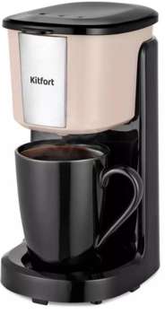 Кофеварка KITFORT капельная КТ-7402 380Вт бежевый/черный