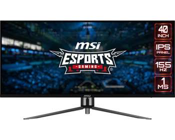MSI Монитор 40'' MAG401QR Black, 21:9, IPS, 3440x1440, 4ms, 400cd, 155Hz, 2xHDMI, 1xDP, 2xUSB, 1xUSB