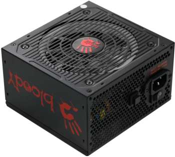Блок питания BLOODY ATX 750W BD-PS750G 80+ gold  APFC 120mm fan color LED 6xSATA Cab Manag RTL