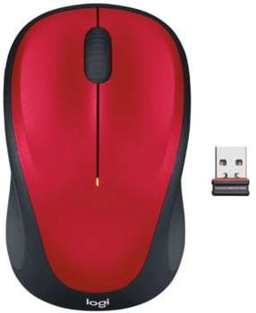 Мышь Logitech M235 красный/черный оптическая 1000dpi беспров. USB для ноутбука 2but