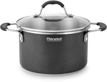 Кастрюля RONDELL Stern RDS-010 3.9л. d=20см  т.серый