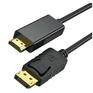Кабели DVI Bion Expert Кабель DisplayPort - HDMI, 20M/19M, однонаправленный конвертор сигнала с DisplayPort в HDMI, экран, 2 м, черный [BXP-CC-DP-HDMI-020]