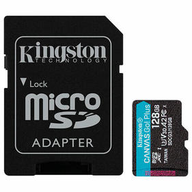 Карта памяти Kingston microSDXC 128 GB Canvas Go Plus, UHS-I U3, 170 Мб/с , с адаптером, SDCG3/128Gb