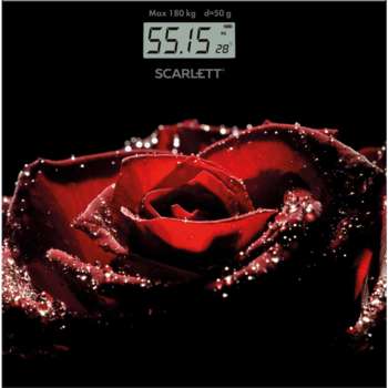 Весы SCARLETT напольные электронные SC-BS33E028 макс.180кг черный/красный