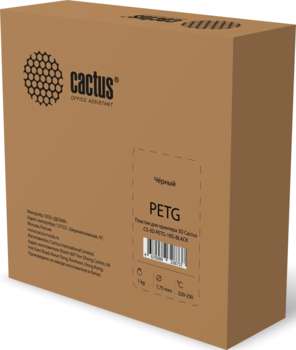 Пластик 3D CACTUS Пластик для принтера 3D CS-3D-PETG-1KG-BLACK PETG d1.75мм 1кг L316м 1цв.
