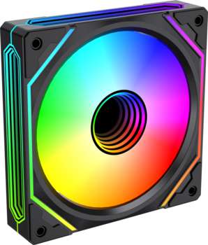 Кулер для корпуса BLOODY Вентилятор для корпуса BD-CF120ARGB5 LCD ARGB 120х120x25 черный 4-pin 26дБ  Ret