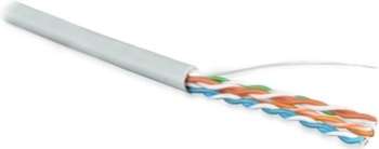 Кабель медный HYPERLINE Кабель информационный UUTP4R-C5E-S24-IN-LSZH-GY-305 кат.5E UTP 4 пары 24AWG LSZH внутренний 305м серый