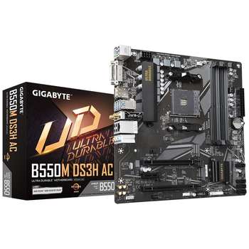 Gigabyte Материнская плата AMD B550 SAM4 MATX B550M DS3H AC 1.5 GIGABYTE